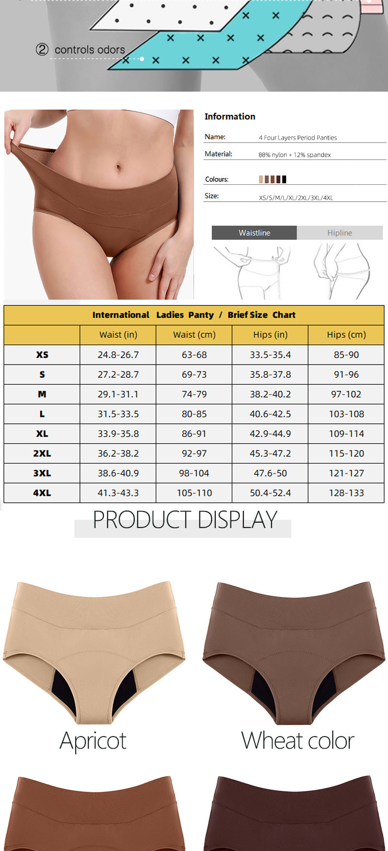 Sanliva Everyday Auslaufsichere Unterwäsche (5er-Pack)